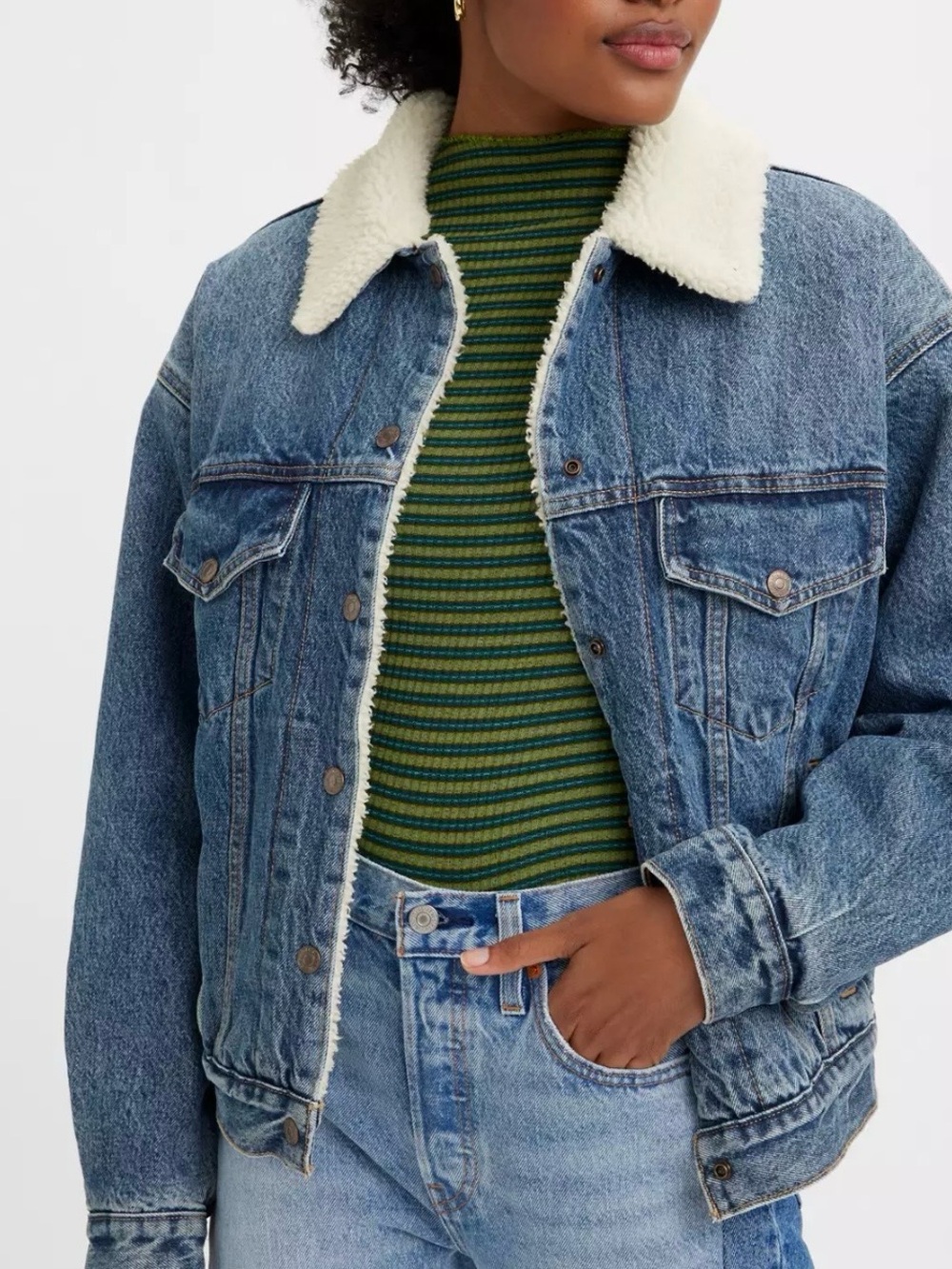 Levi’s 90s denim Sherpa Trucker Jacket